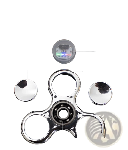 Led Fidget Spinner Glow in Dark Metallic Hand Toy