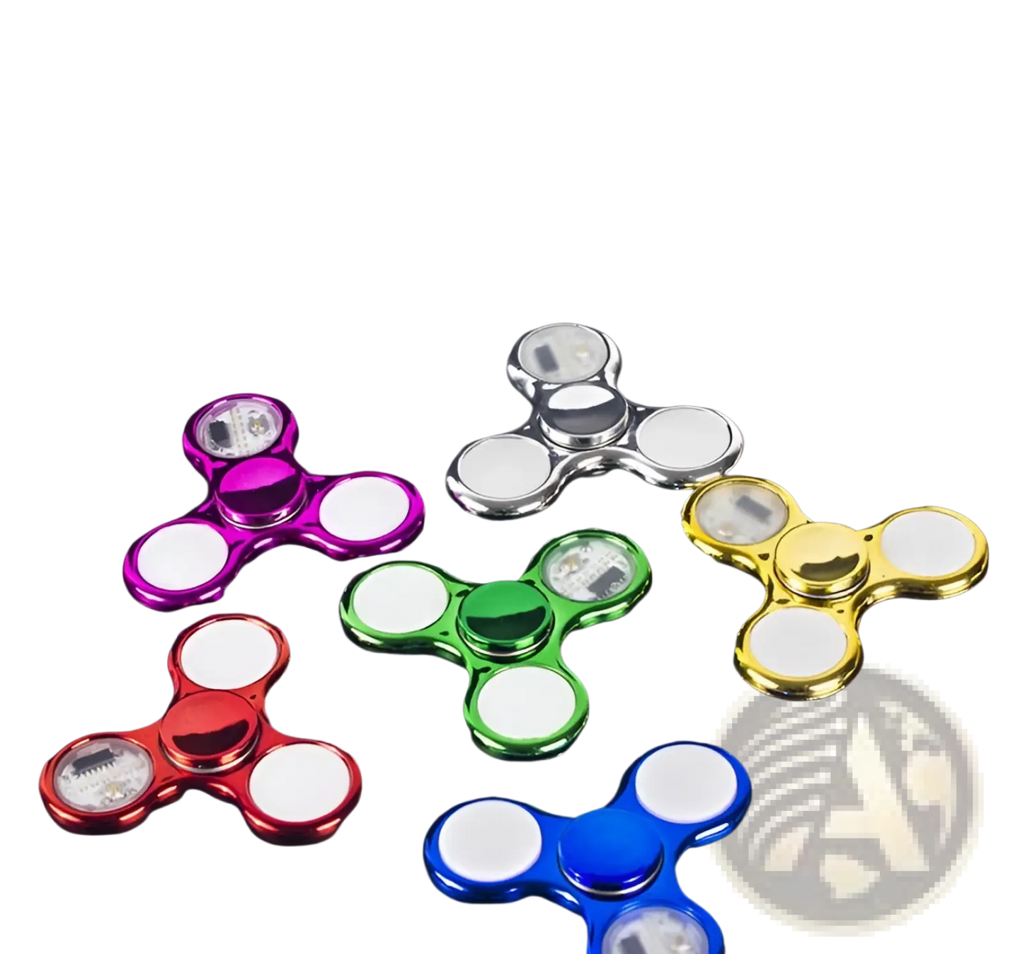 Led Fidget Spinner Glow in Dark Metallic Hand Toy