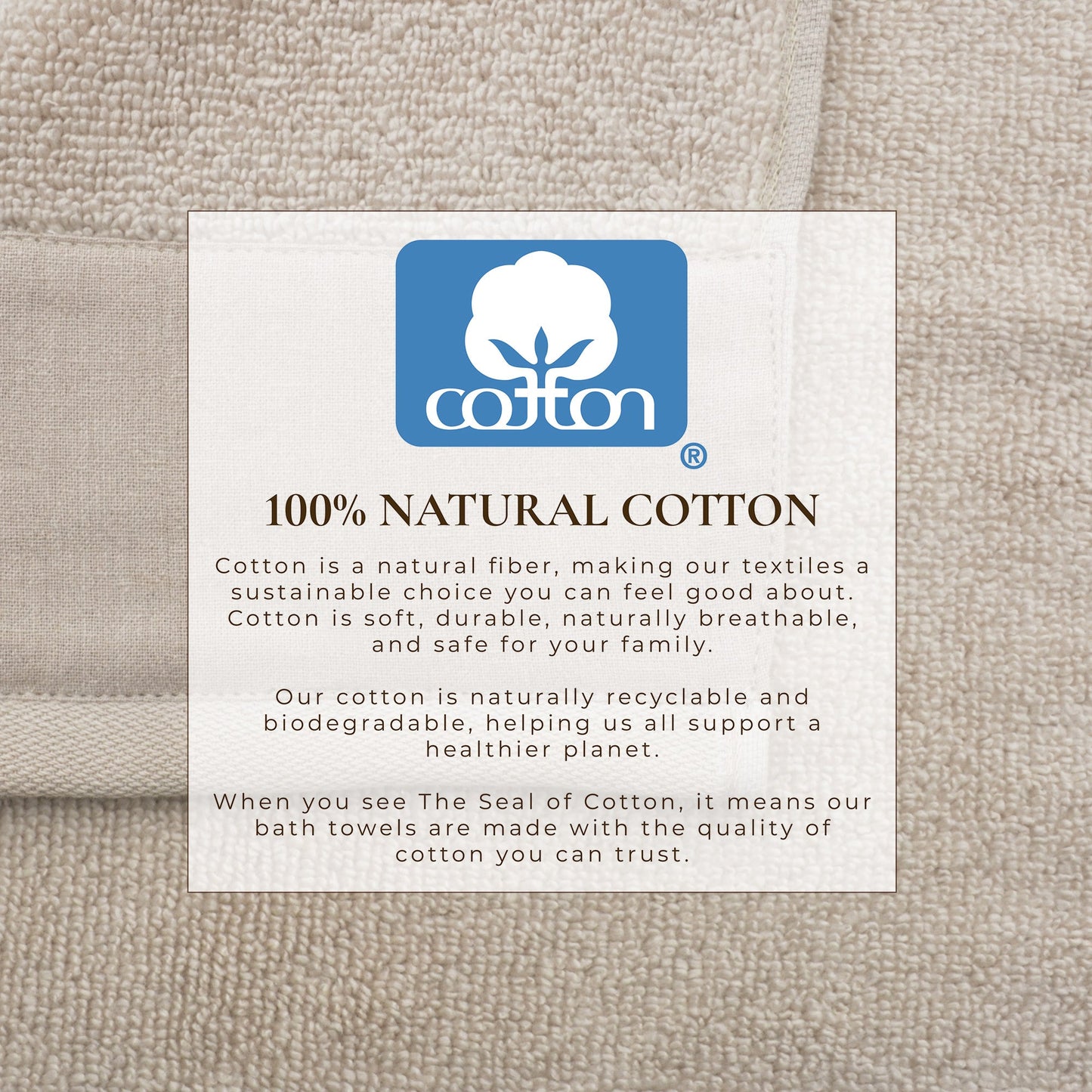 Cotton Linen-Like Border 6-Piece Towel Set
