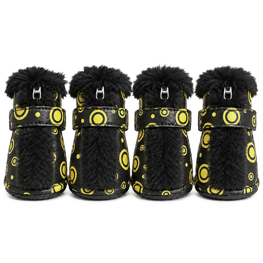 Pet Life ® Fur-Comfort Dog Boots - Set of 4