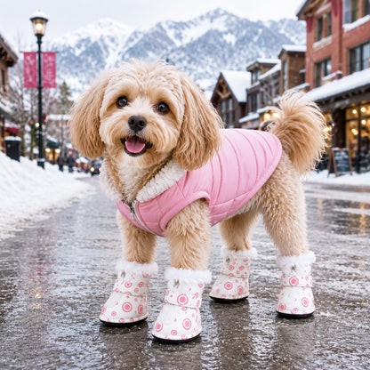 Pet Life ® Fur-Comfort Dog Boots - Set of 4