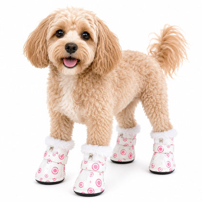 Pet Life ® Fur-Comfort Dog Boots - Set of 4
