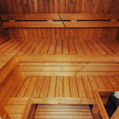 Premium 4-Person Outdoor Scandinavian ThermoWood Cube Sauna Kit