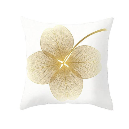 Tropical Leaf Flower Green Yellow Pillowcase Decorative