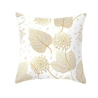 Tropical Leaf Flower Green Yellow Pillowcase Decorative