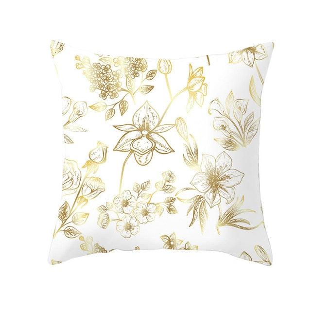 Tropical Leaf Flower Green Yellow Pillowcase Decorative