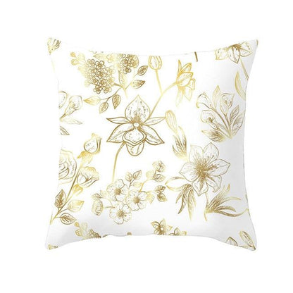 Tropical Leaf Flower Green Yellow Pillowcase Decorative