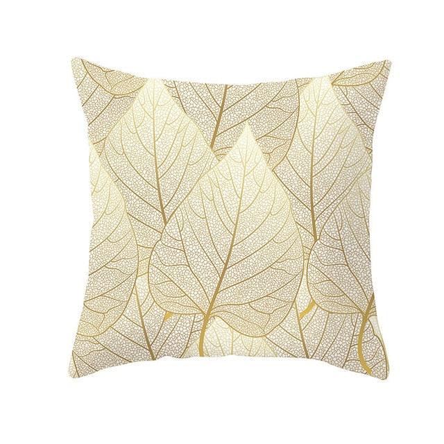 Tropical Leaf Flower Green Yellow Pillowcase Decorative