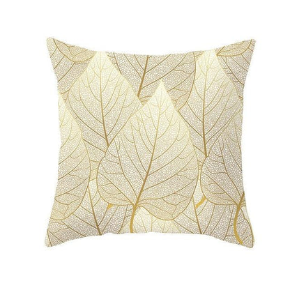 Tropical Leaf Flower Green Yellow Pillowcase Decorative