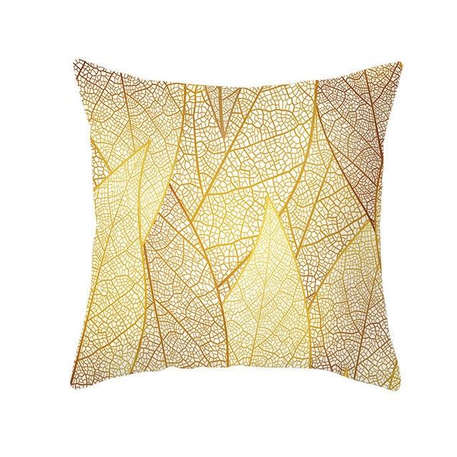Tropical Leaf Flower Green Yellow Pillowcase Decorative
