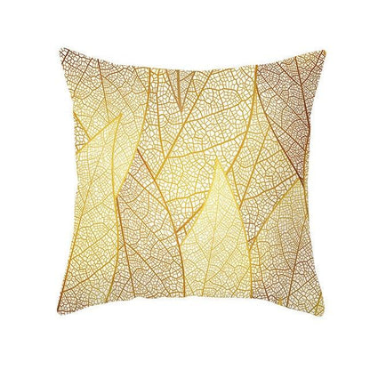 Tropical Leaf Flower Green Yellow Pillowcase Decorative