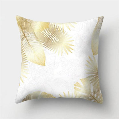 Tropical Leaf Flower Green Yellow Pillowcase Decorative
