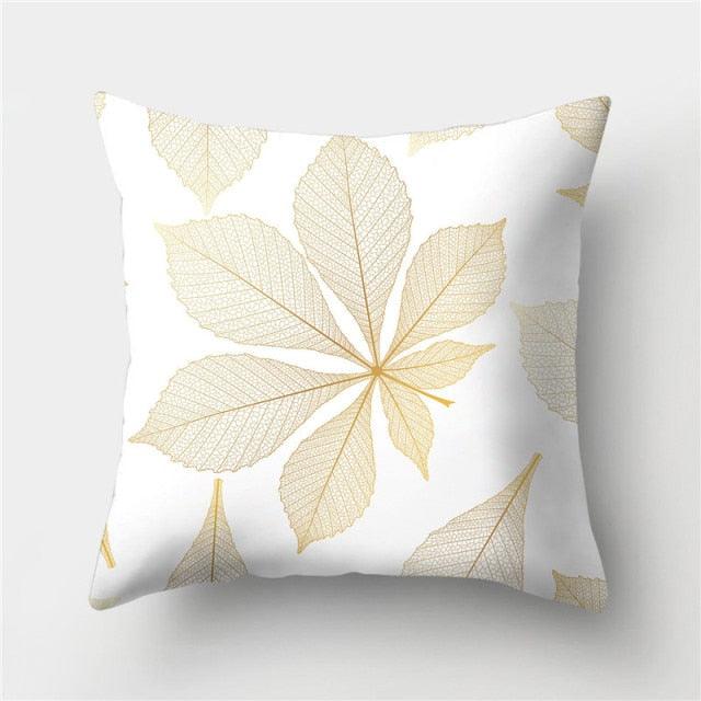 Tropical Leaf Flower Green Yellow Pillowcase Decorative