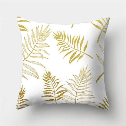 Tropical Leaf Flower Green Yellow Pillowcase Decorative