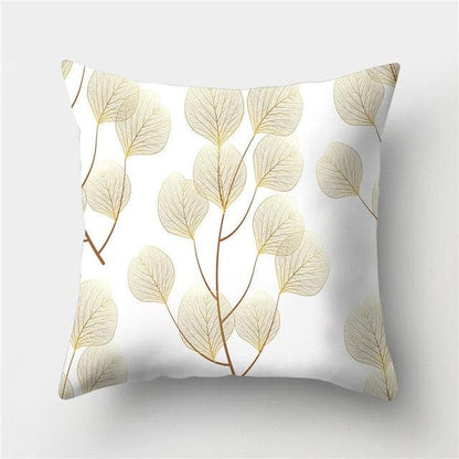 Tropical Leaf Flower Green Yellow Pillowcase Decorative