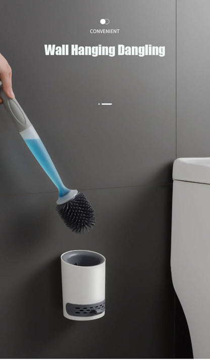 Silicone Toilet Brush Wall-Mounted Design
