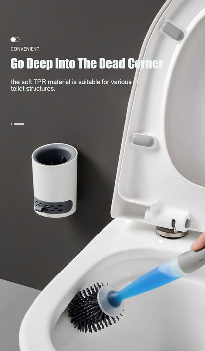 Silicone Toilet Brush Wall-Mounted Design