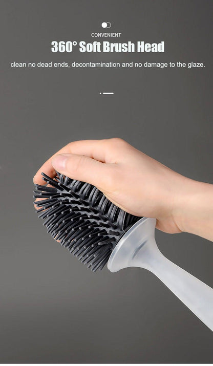 Silicone Toilet Brush Wall-Mounted Design