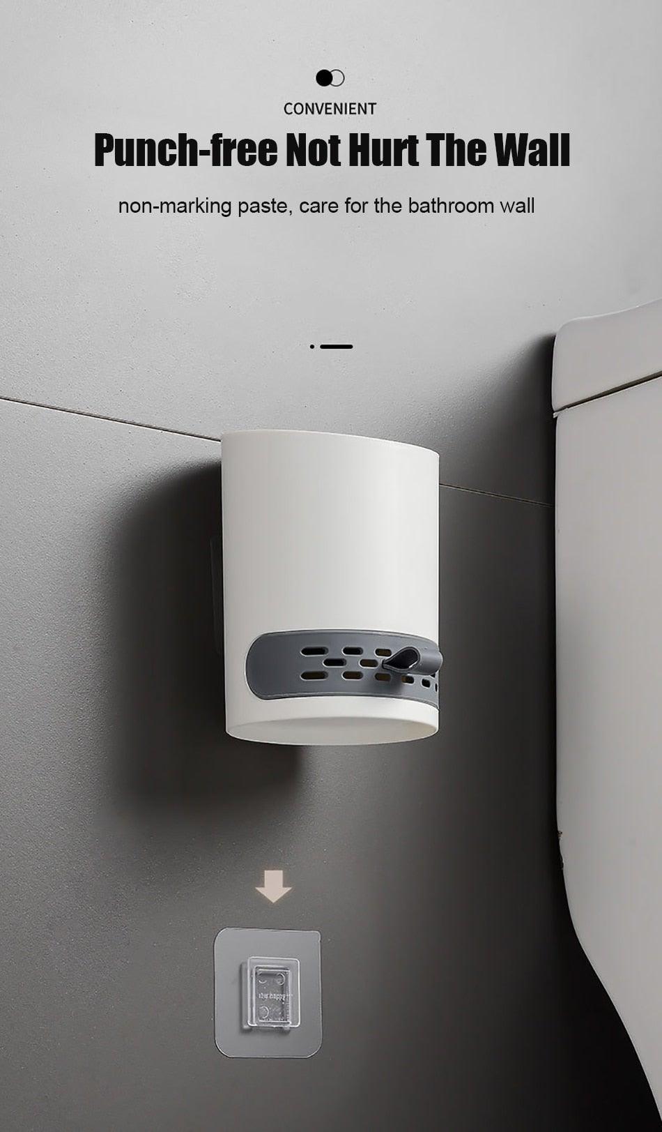 Silicone Toilet Brush Wall-Mounted Design