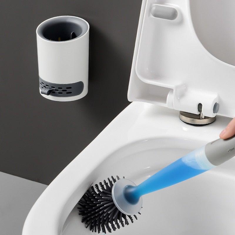 Silicone Toilet Brush Wall-Mounted Design