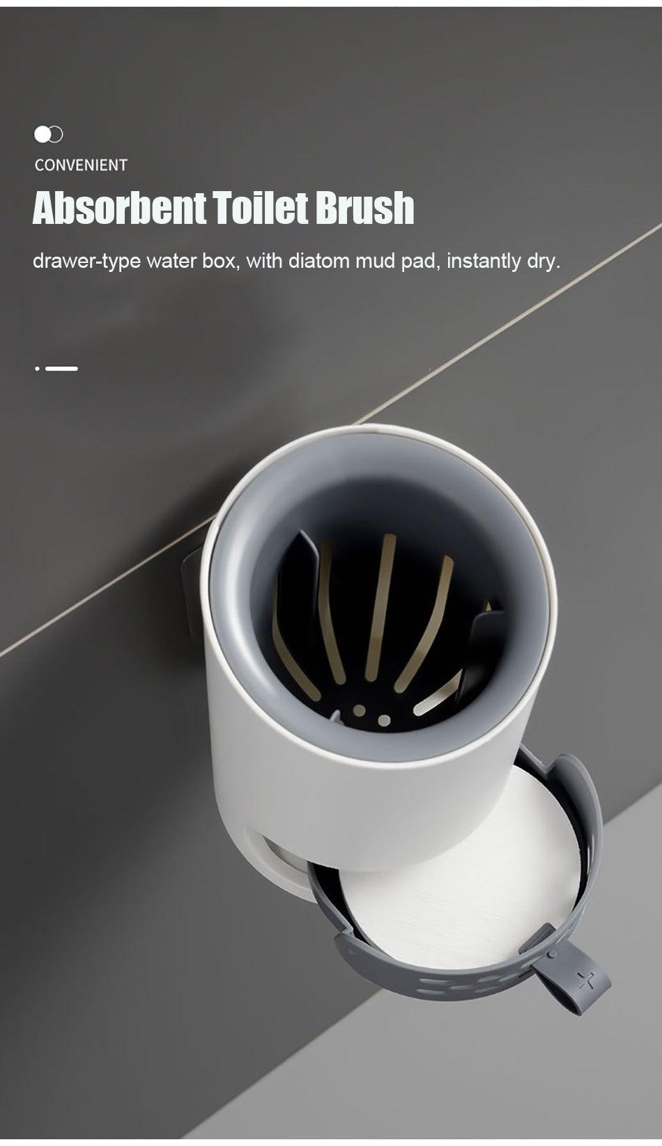 Silicone Toilet Brush Wall-Mounted Design