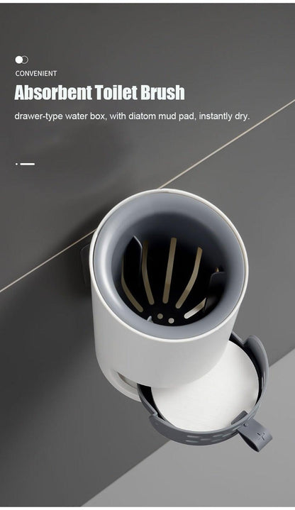 Silicone Toilet Brush Wall-Mounted Design
