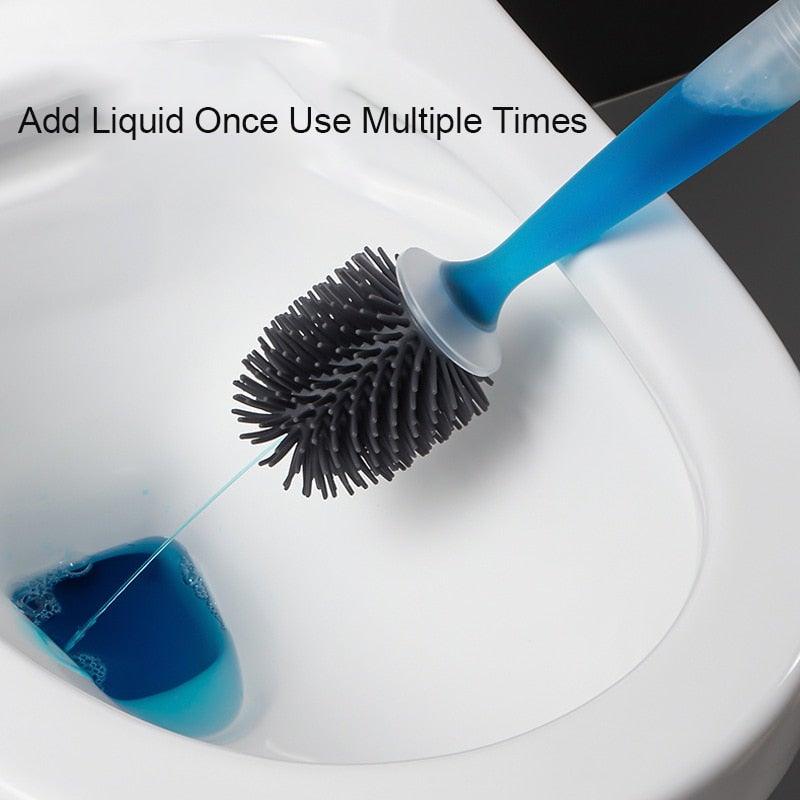 Silicone Toilet Brush Wall-Mounted Design