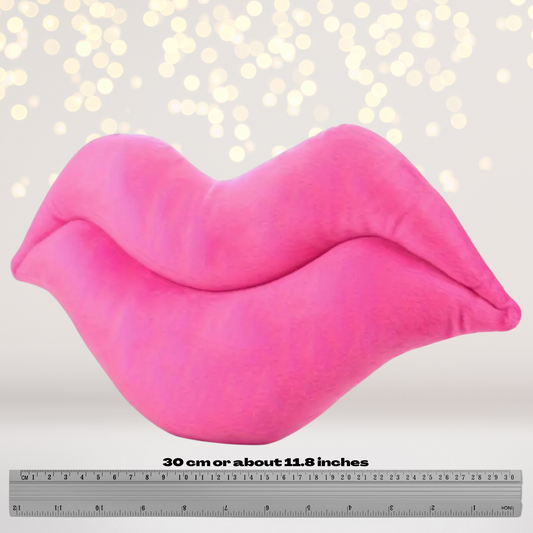 Smooch Lips Plush Mini Pillow & Hot Pink Lip Decor
