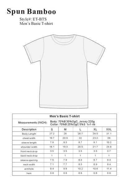 Men's Bamboo Cotton Short Sleeve T-Shirt