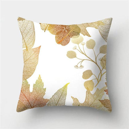 Tropical Leaf Flower Green Yellow Pillowcase Decorative