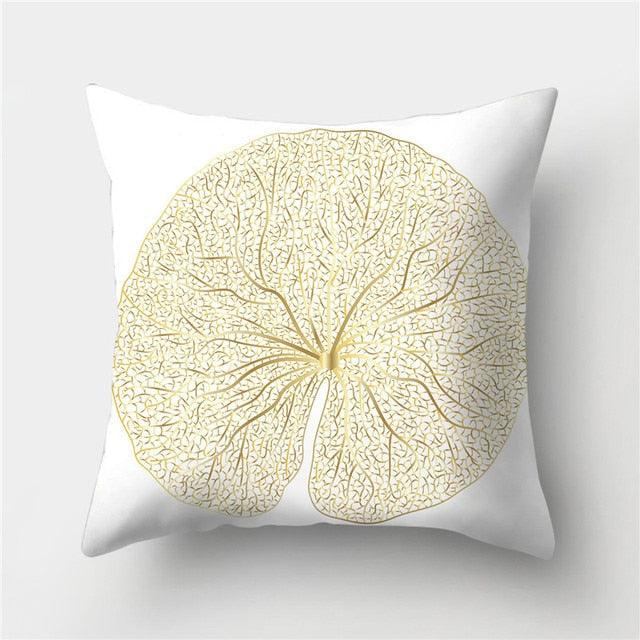 Tropical Leaf Flower Green Yellow Pillowcase Decorative