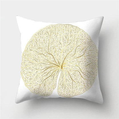 Tropical Leaf Flower Green Yellow Pillowcase Decorative