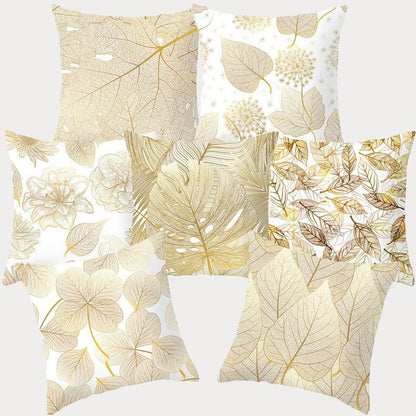 Tropical Leaf Flower Green Yellow Pillowcase Decorative
