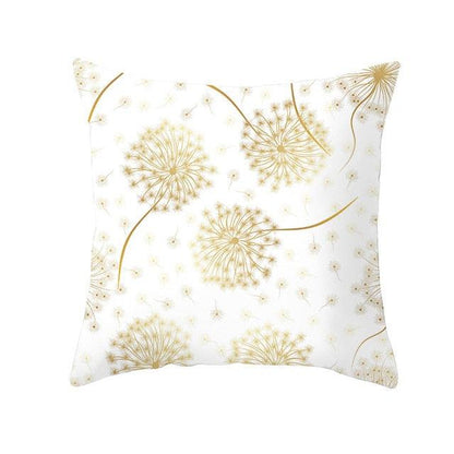 Tropical Leaf Flower Green Yellow Pillowcase Decorative