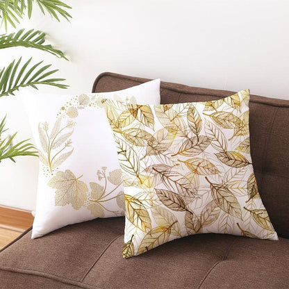 Tropical Leaf Flower Green Yellow Pillowcase Decorative