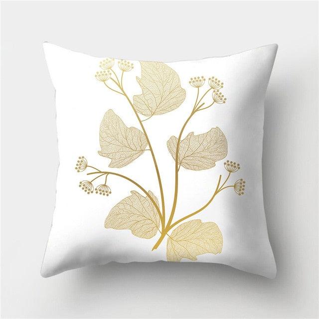 Tropical Leaf Flower Green Yellow Pillowcase Decorative