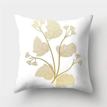 Tropical Leaf Flower Green Yellow Pillowcase Decorative