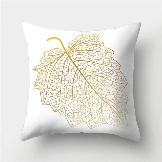 Tropical Leaf Flower Green Yellow Pillowcase Decorative