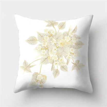 Tropical Leaf Flower Green Yellow Pillowcase Decorative