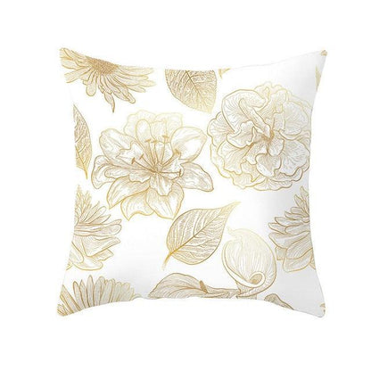 Tropical Leaf Flower Green Yellow Pillowcase Decorative