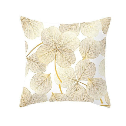 Tropical Leaf Flower Green Yellow Pillowcase Decorative