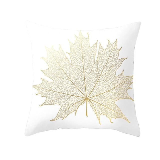 Tropical Leaf Flower Green Yellow Pillowcase Decorative