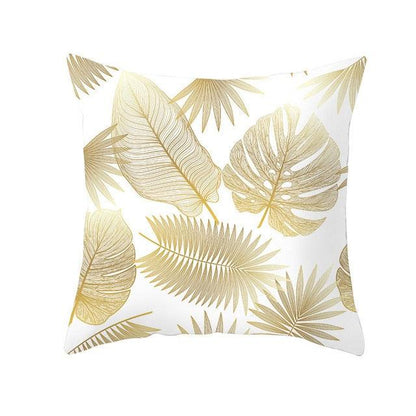 Tropical Leaf Flower Green Yellow Pillowcase Decorative