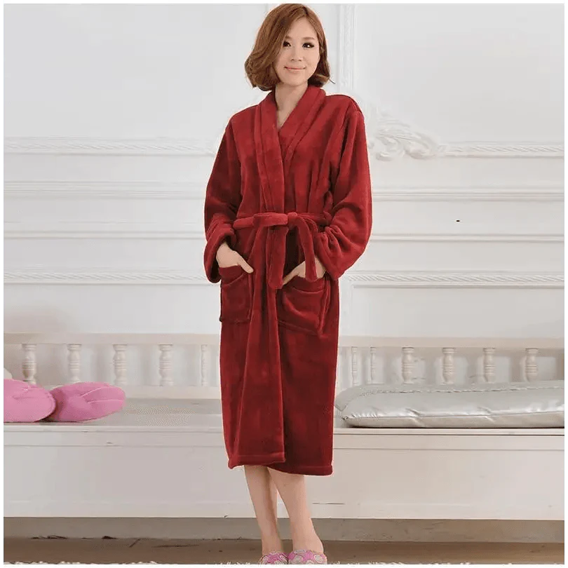 Unisex Comfortable Fleece Soft Bathrobes