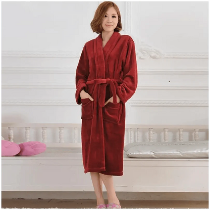 Unisex Comfortable Fleece Soft Bathrobes