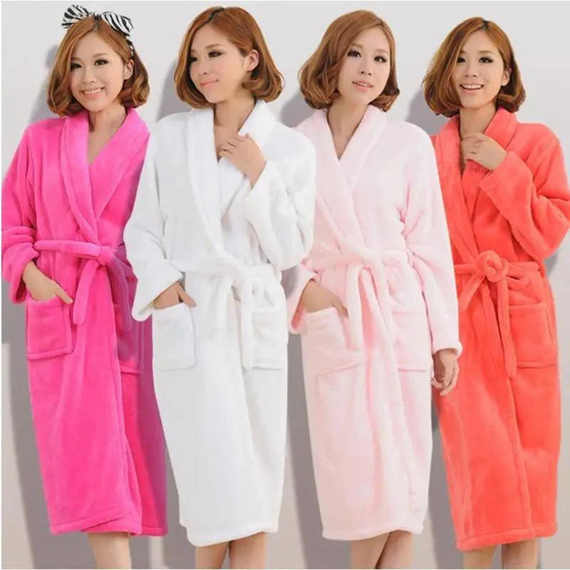 Unisex Comfortable Fleece Soft Bathrobes