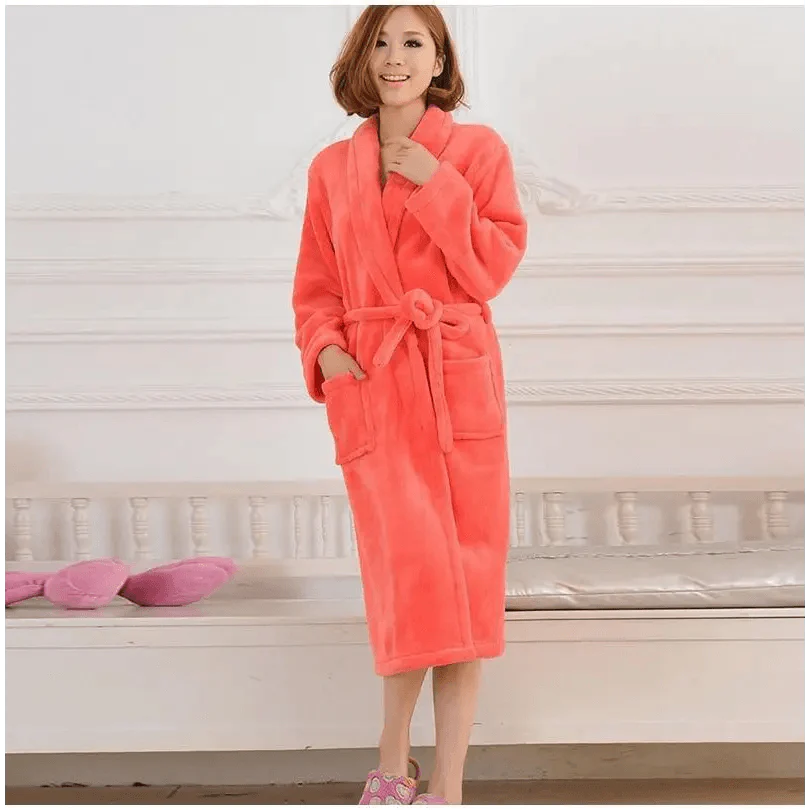 Unisex Comfortable Fleece Soft Bathrobes
