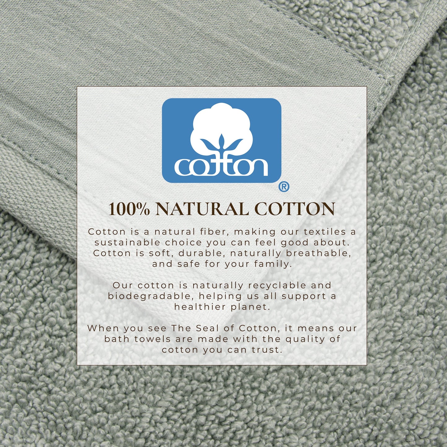 Cotton Linen-Like Border 6-Piece Towel Set