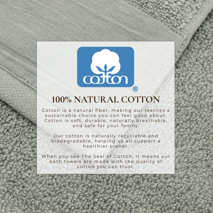 Cotton Linen-Like Border 6-Piece Towel Set